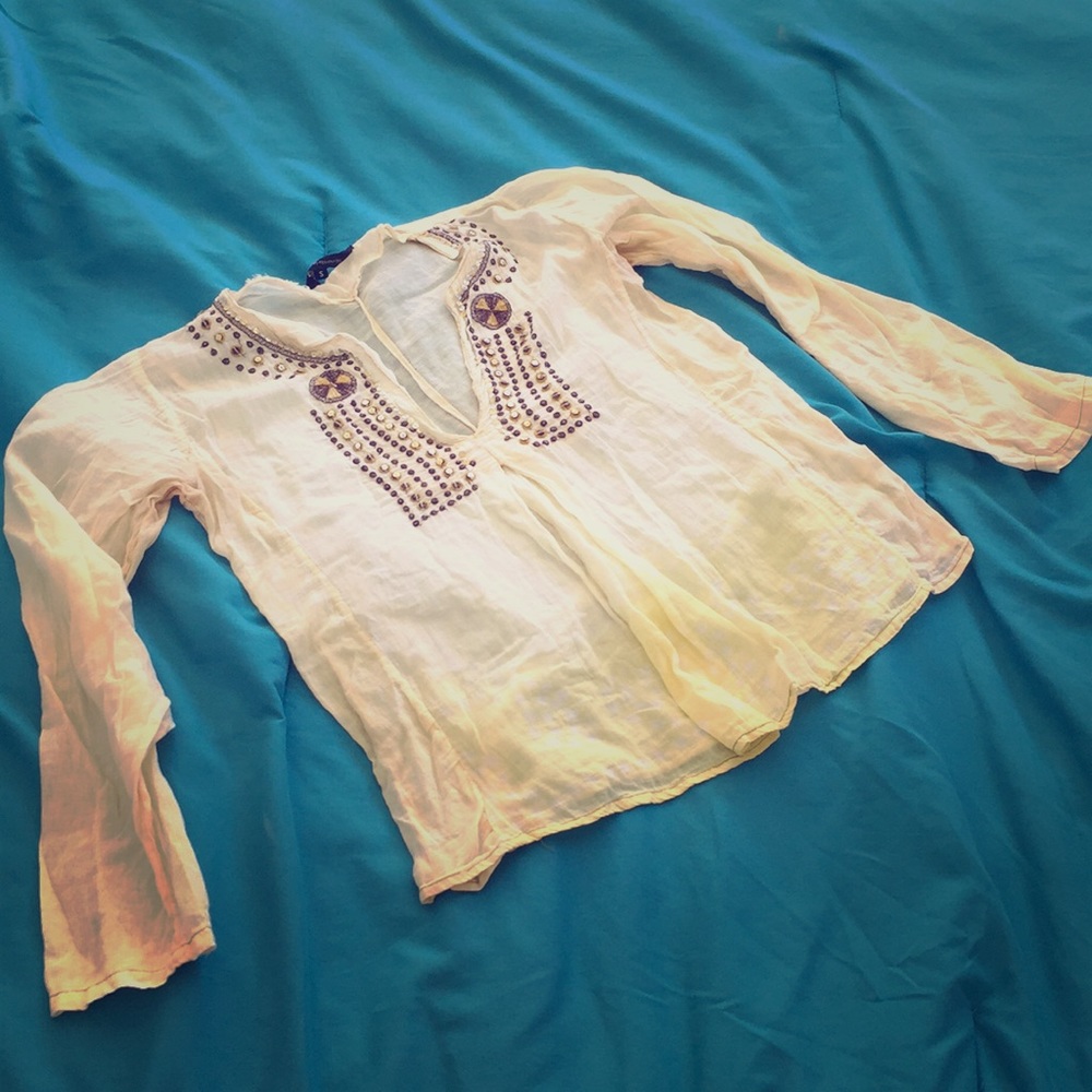 Vintage sheer sequin top